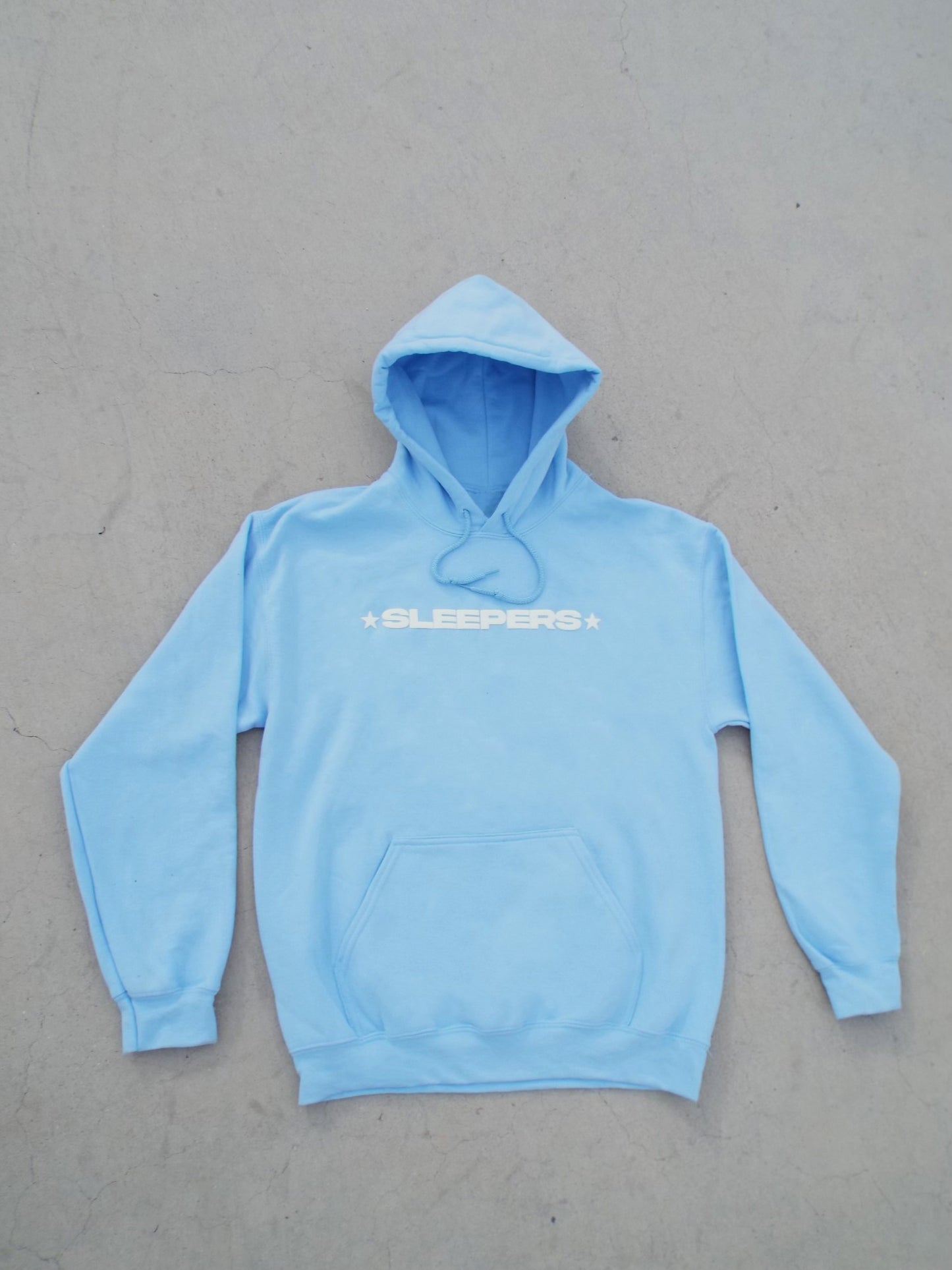 Light Blue Sleepers Puff Print Hoodie