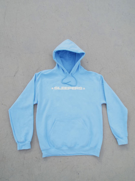 Light Blue Sleepers Puff Print Hoodie